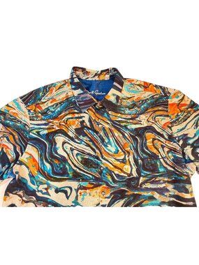 Robert Graham Men's 3XLT  Colorful Abstract Psychedelic Shirt  Art Artsy Beach